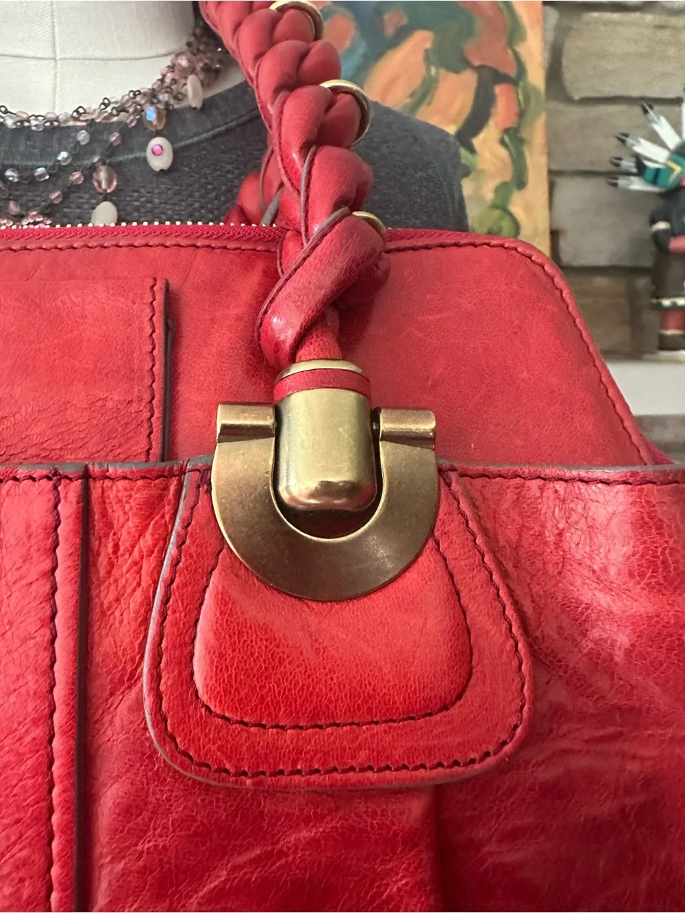 Chloe Heloise Large Bag in Red